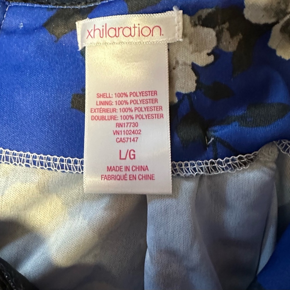 Xhilaration Black and Blue Textured A-Line Skirt - Picture 2 of 4